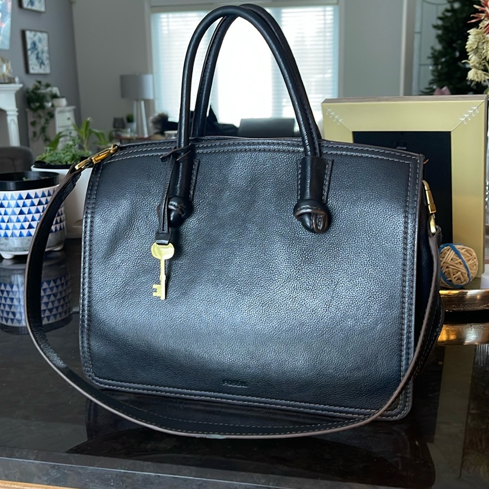 Fossil accordion style handbag